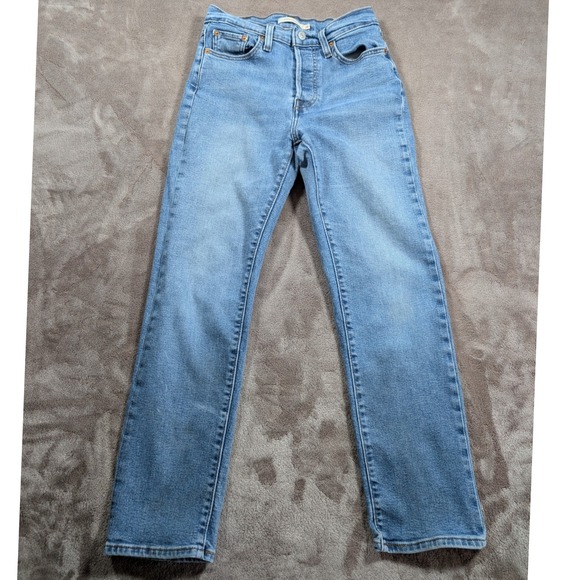 Levi's Denim - Levi's Wedgie Straight Jeans Womens 28 Blue High Rise Medium Wash Denim